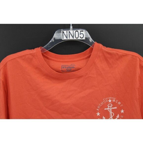 CARIBEAN ANCHOR EXPEDITIO TEE ORANGE KICK BACK SAILING SIZE L NWT - Picture 2 of 7